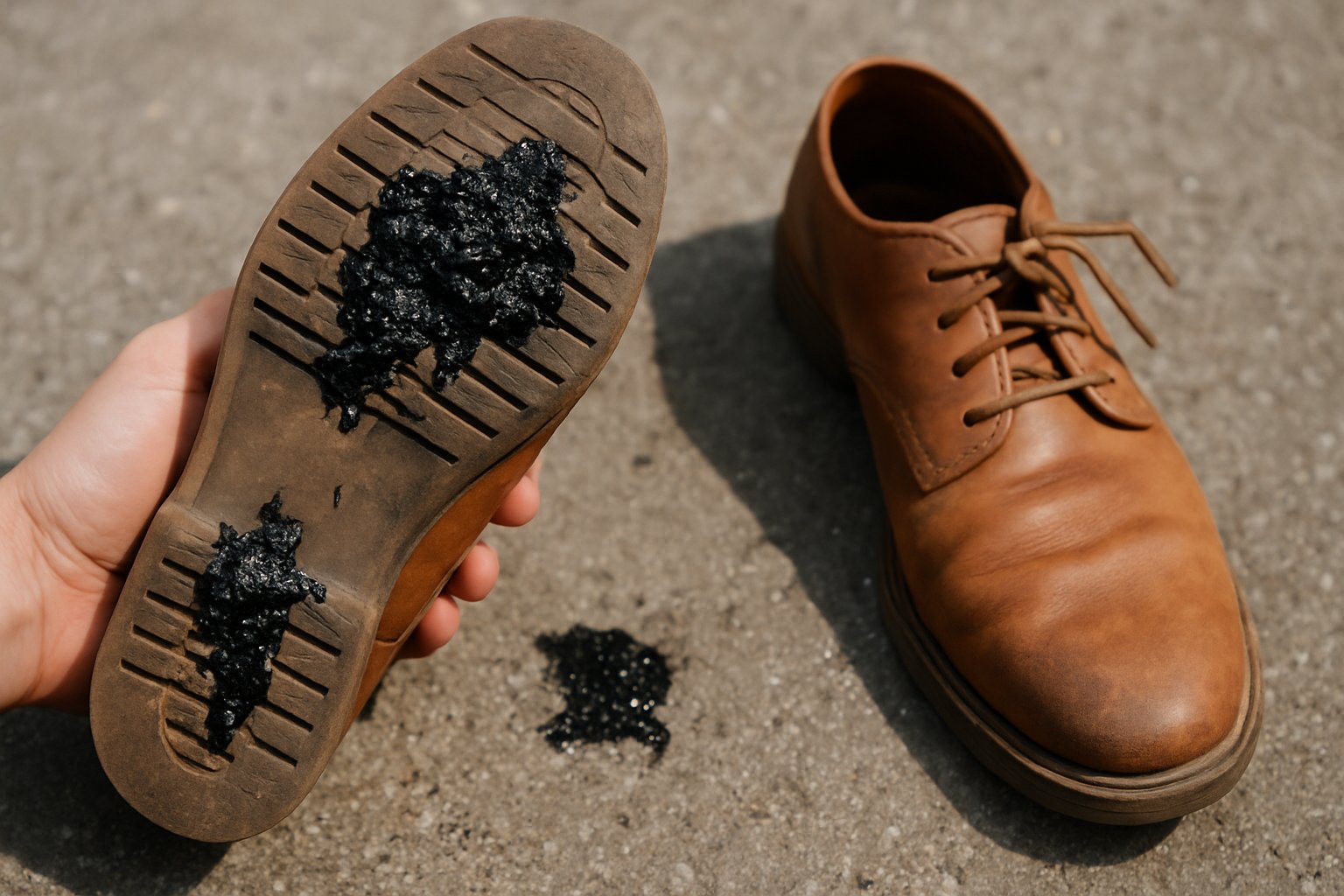Comment enlever du goudron sur des chaussures ?