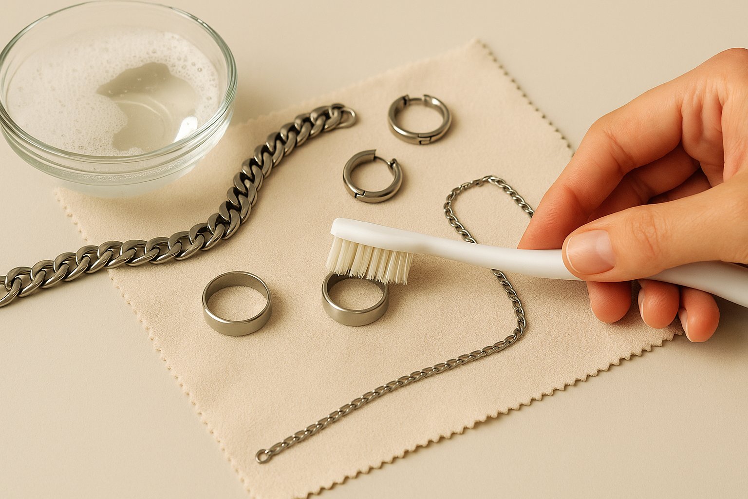 Comment nettoyer des bijoux en acier inoxydable sans les abîmer ?