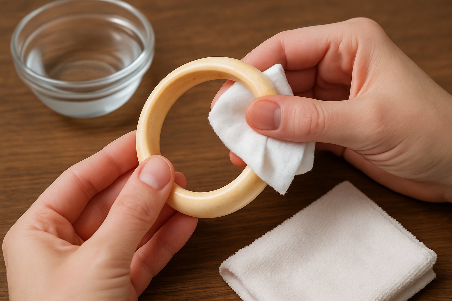 Comment nettoyer un bracelet en ivoire jauni ?