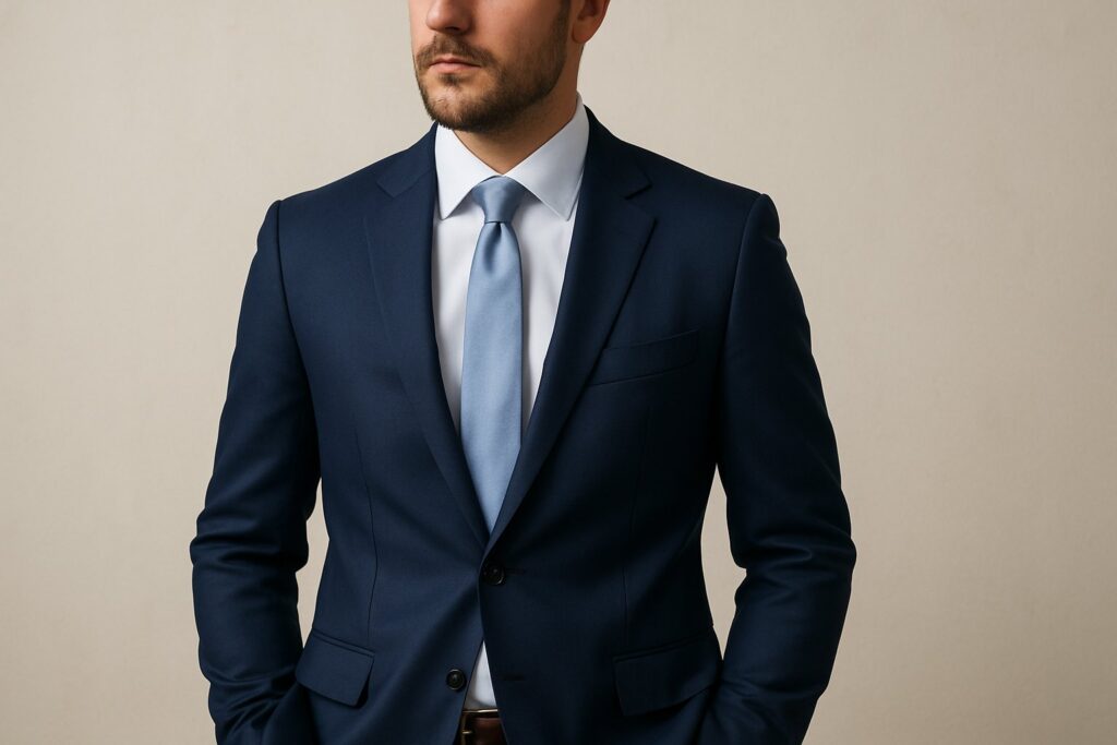 Quelle chemise porter avec un costume bleu marine ?