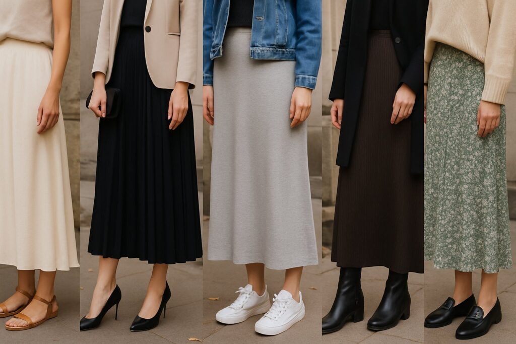 Quelles chaussures porter avec une jupe longue ?