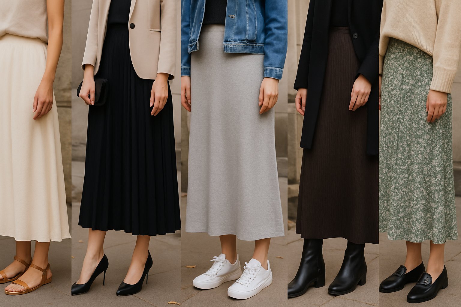 Quelles chaussures porter avec une jupe longue&nbsp;?