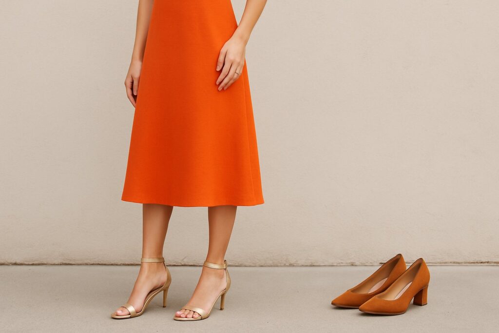 Quelles chaussures porter avec une robe orange ?
