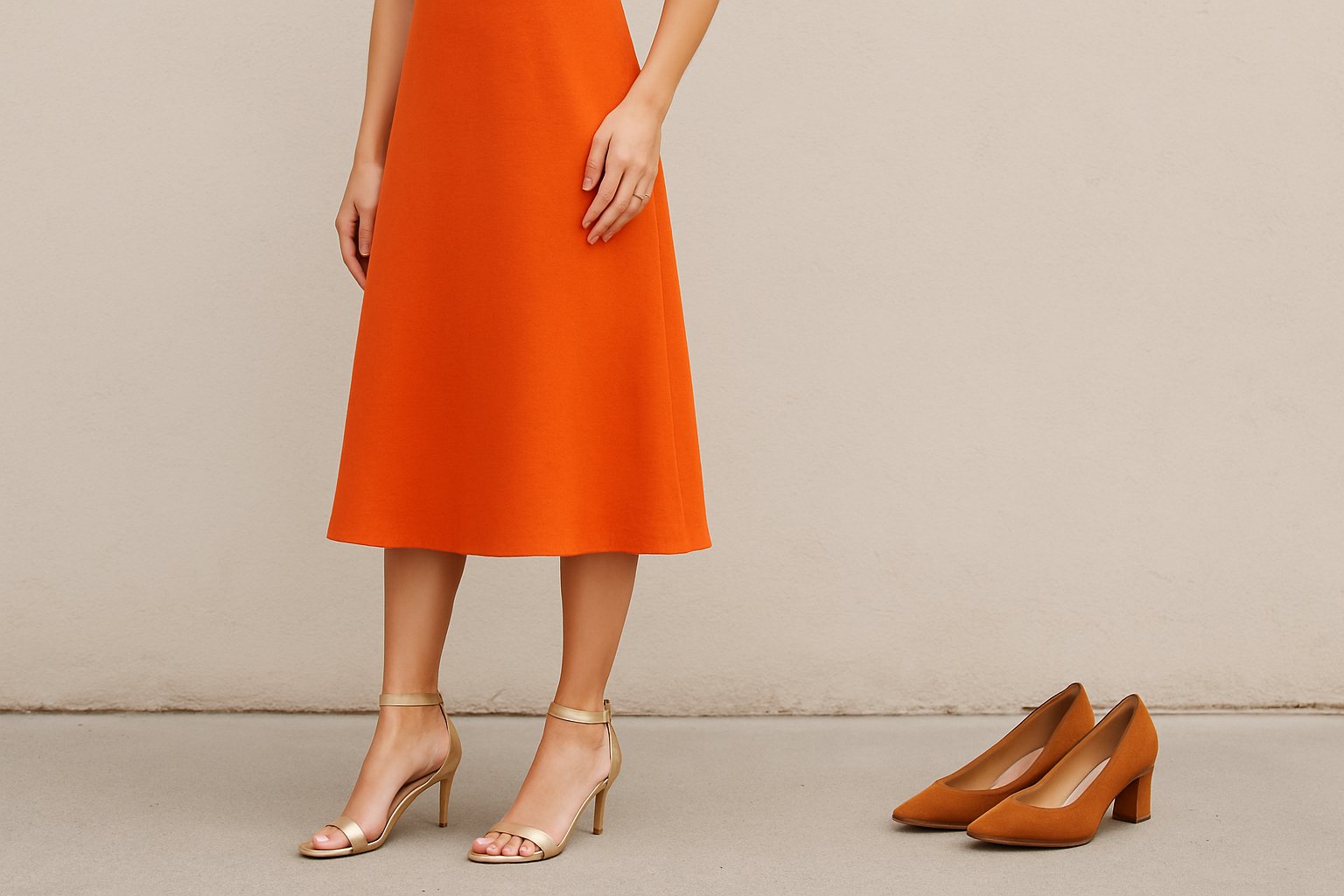 Quelles chaussures porter avec une robe orange ?