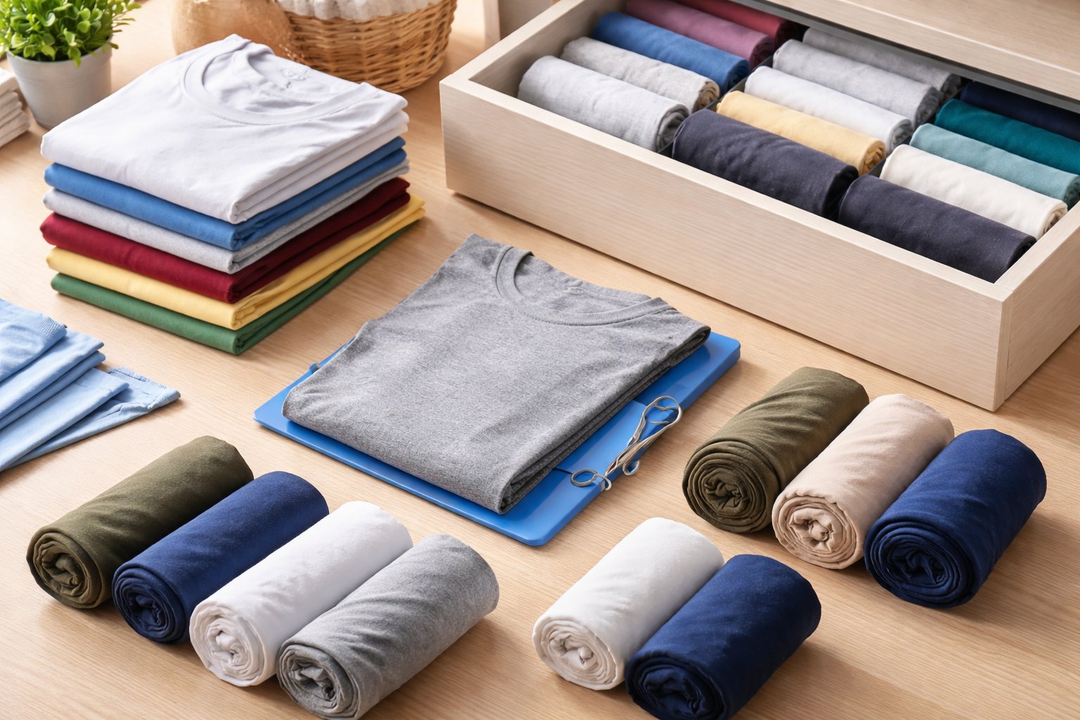 Comment plier un T shirt pour gagner de la place et garder un dressing bien rangé ?